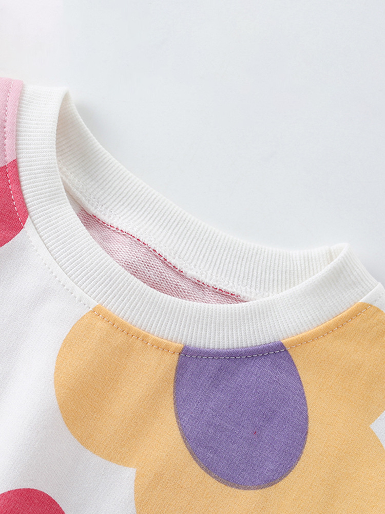 En stock malwee niñas traje otoño nuevo europeo y americano niños casual impreso pantalones de manga larga conjunto de dos piezas