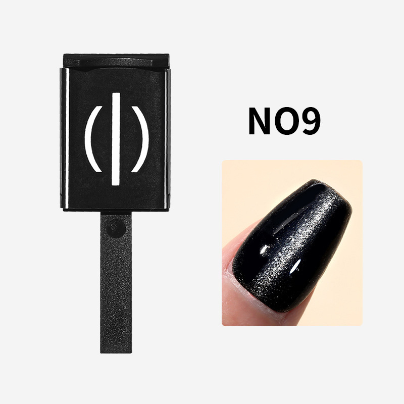 Manicura ojo de gato imán de doble cabeza engrosamiento elegante imán de hierro 2025 nueva herramienta de ojo de gato de mástil imán multifunción