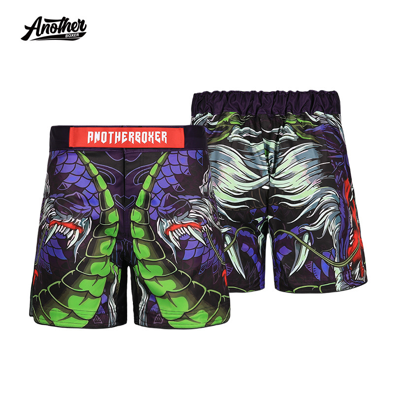 Anotherboxer New Purple Dragon Mma Shorts Professional Fighting Training Uniform Muay Thai Actual Combat Sports Pants