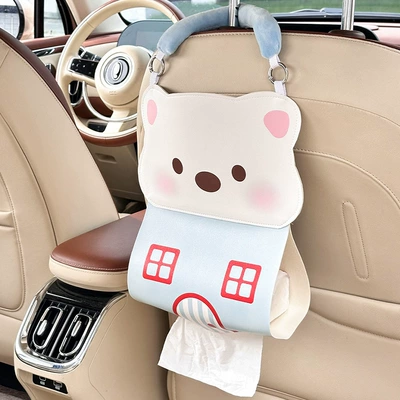 car tissue holder, Car tissue box/set - ly-west-highland-leather-tissue-paper-bag
