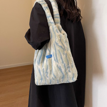 秋冬新款包包毛绒高级感手提小包女毛毛包时尚百搭学生邮差斜挎包