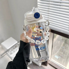 水杯女夏天可爱高颜值2023新款tritan防摔水壶吸管便携茶隔杯子