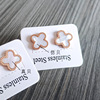 Advanced trend earrings stainless steel, does not fade, high-quality style, four-leaf clover, simple and elegant design, internet celebrity, wholesale