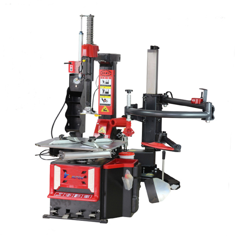 Máquina montada en la parte posterior del desmontaje del neumático del cambiador automático del neumático del automóvil con el brazo auxiliar