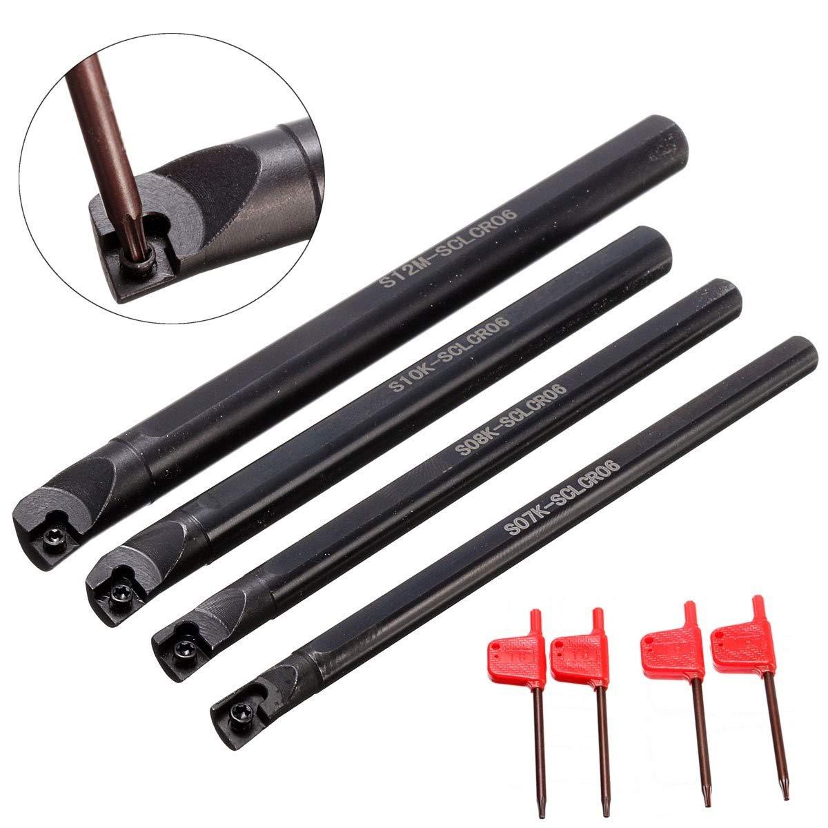 Transfronterizo 4 piezas S07K/S08K/S10K/torreta de S12M-SCLCR06 + 10 CCMT060208 cuchillas