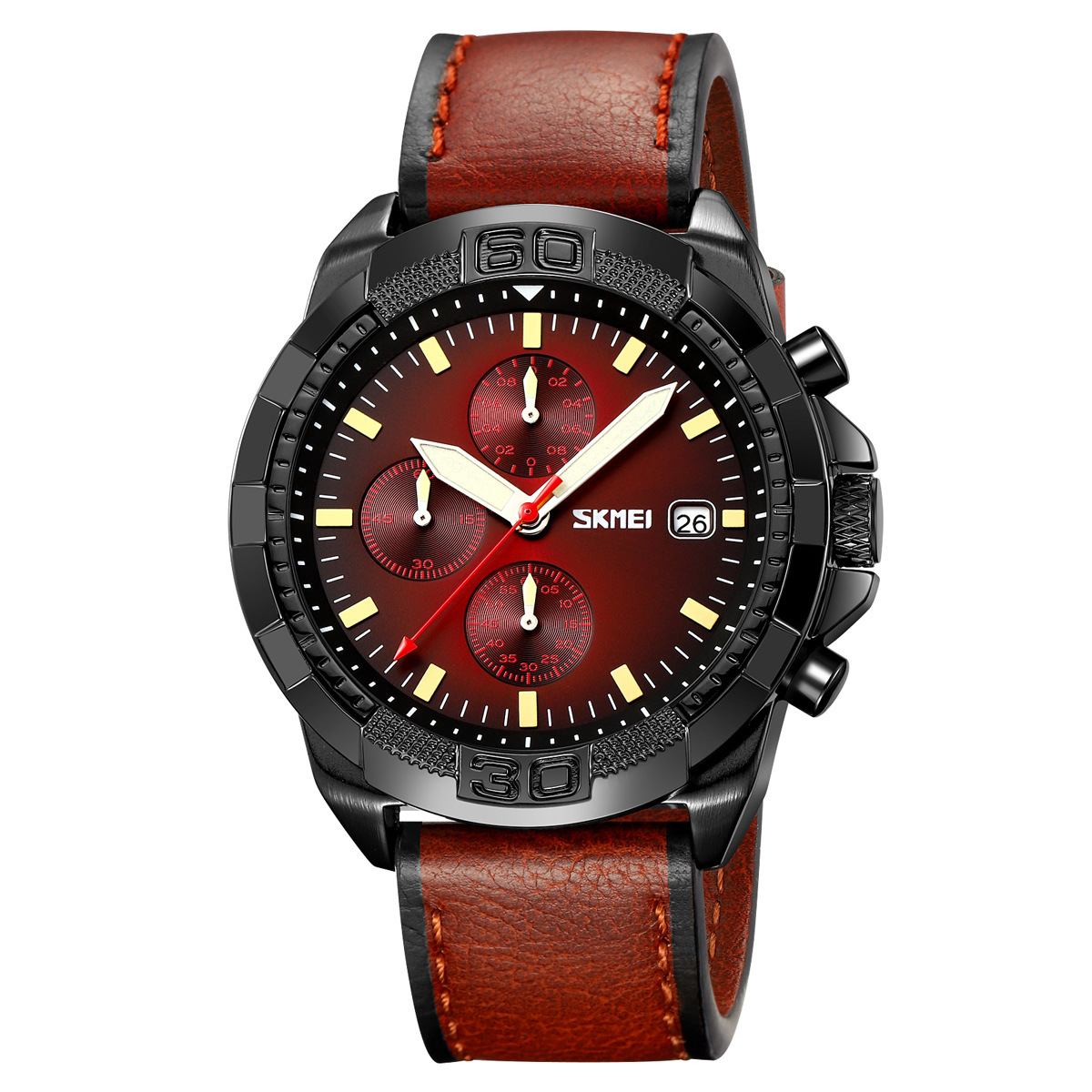Momento Meiyuantou fábrica de reloj de pulsera de estilo deportivo para hombres, reloj de cuarzo nocturno multifuncional a prueba de agua, exclusivo transfronterizo
