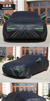 Car clothing – Genuine 300D Oxford Cloth Car - sedan-specify-model-in-message-black-300d-cotton-fleece-extra-thick-tear-resistant