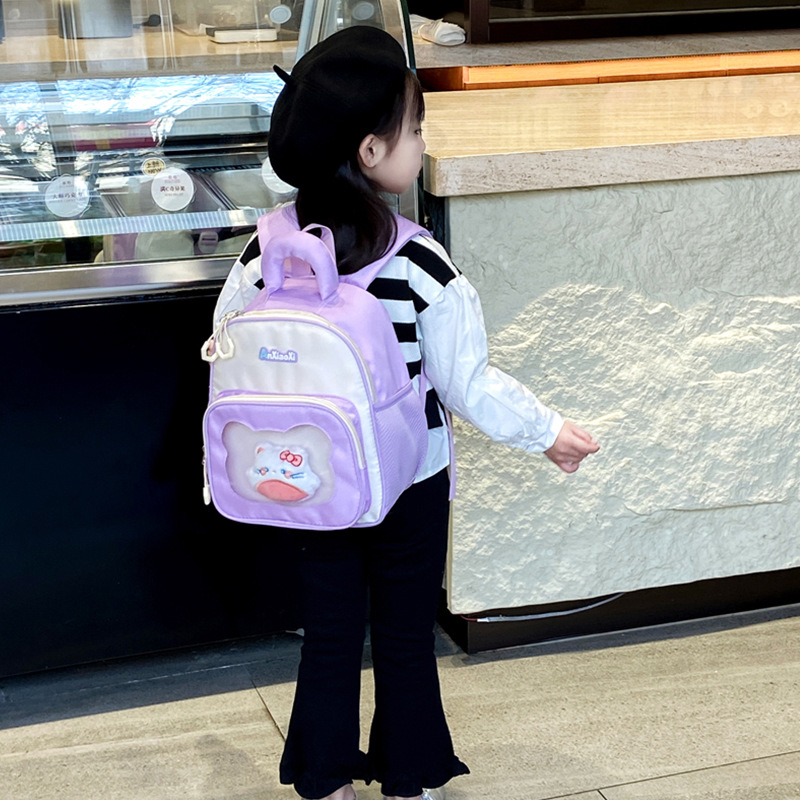 Caricatura encantadora mochila de niña 2025 nuevo bebé mochila de jardín de infantes mochila transpirable preescolar