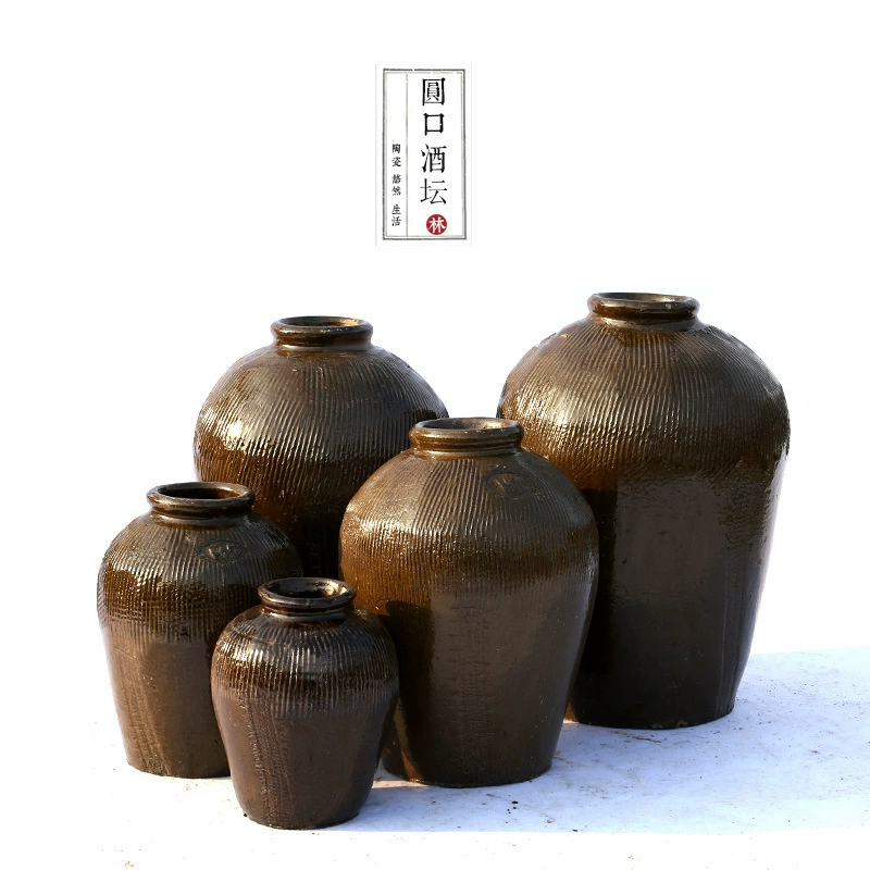 Желтая глазурованная глиняная винная банка, традиционная керамическая винная банка для рисового вина, доступна в объеме 5кг, 10кг, 20кг, 30кг, 25kg винных банок для домашнего использования.