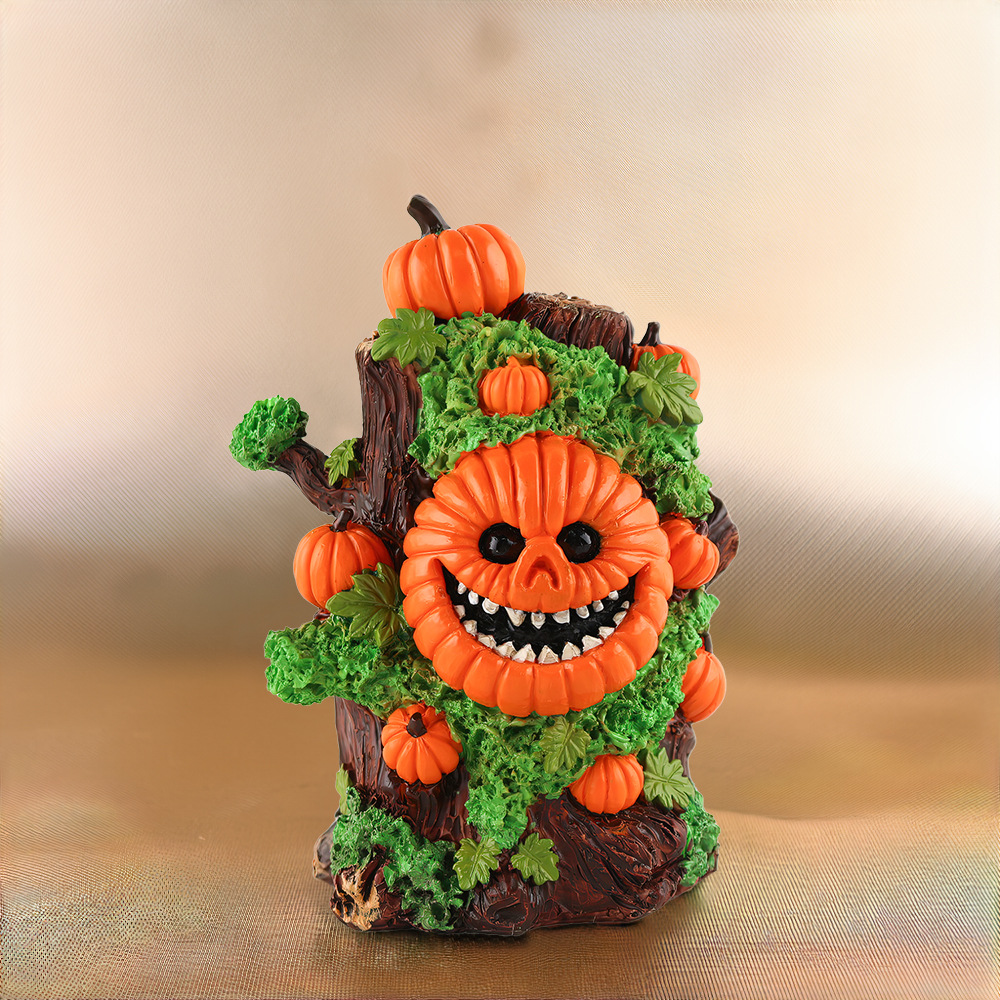  New Halloween Personality Green Pumpkin Monster Ornaments Desktop Trendy Funny Atmosphere Decoration Ornaments