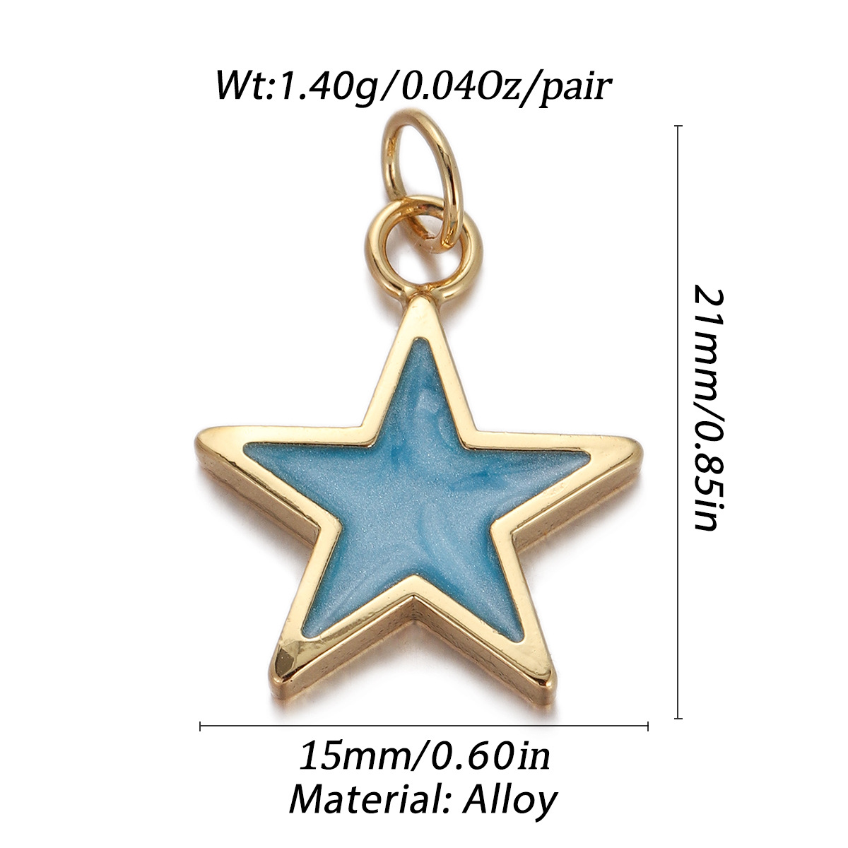 4g Weight Pendant Jewelry Making Type Gold Plated Plating Material 1 Piece Quantity Daily Occasion Copper Material Star, Heart Shape Pattern Women's Gender Enamel Design Simple Style Style 1 Piece Copper Gold Plated Star Heart Shape Pendant 无