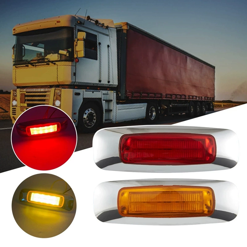 Черный ездить грузовик 8LED взрыв вспышка покрытие боковой свет боковой задний хвост указатель поворота 12-24V широкий напряжения грузовик боковой свет