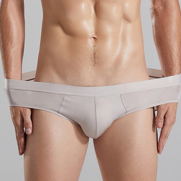 Men's Low-Rise 100% Mulberry Silk Briefs, Thin, Breathable, Knitted Silk Comfortable Shorts, Wholesale in Stock
