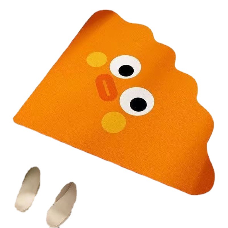 Alfombrilla de baño de dibujos animados absorbentes de agua, alfombra de secado rápido en la puerta del baño, alfombra de barro de diatomeas antideslizante resistente al desgaste