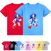 新品外贸童装爆款卡通中大童男童女童短袖T恤夏装