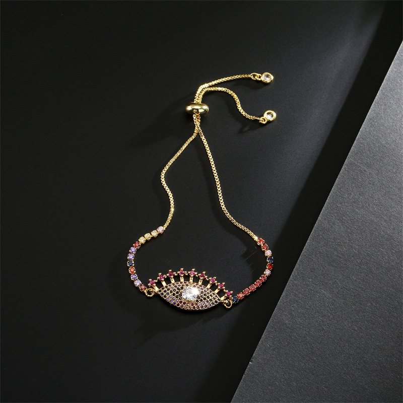 Fashion Eye Copper Bracelets Plating Zircon Copper Bracelets