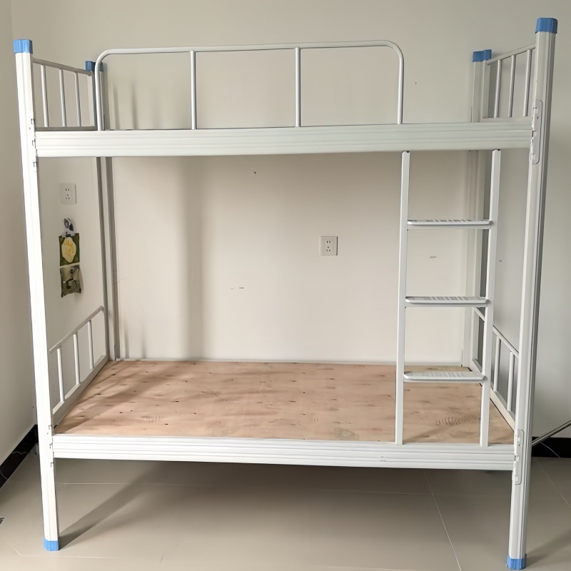 Cama de hierro de doble capa superior e inferior cama de estudiante fábrica de adultos cama de hierro superior e inferior cama personalizada dormitorio superior e inferior
