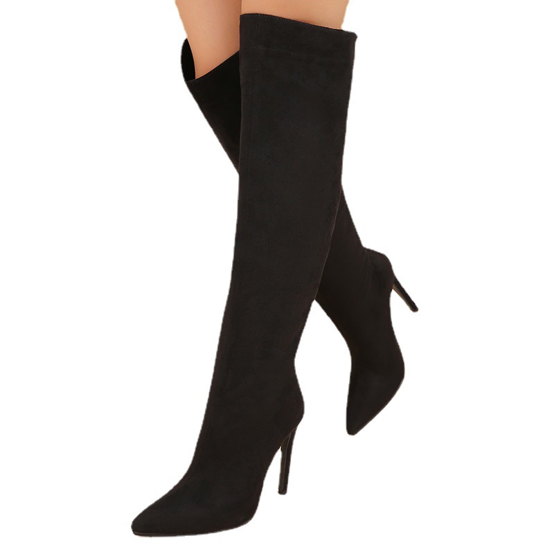 Damenschuhe Cowboystiefel High Heel Stiefel Neue große Overknee-Stiefel für Herbst und Winter_voghion.com