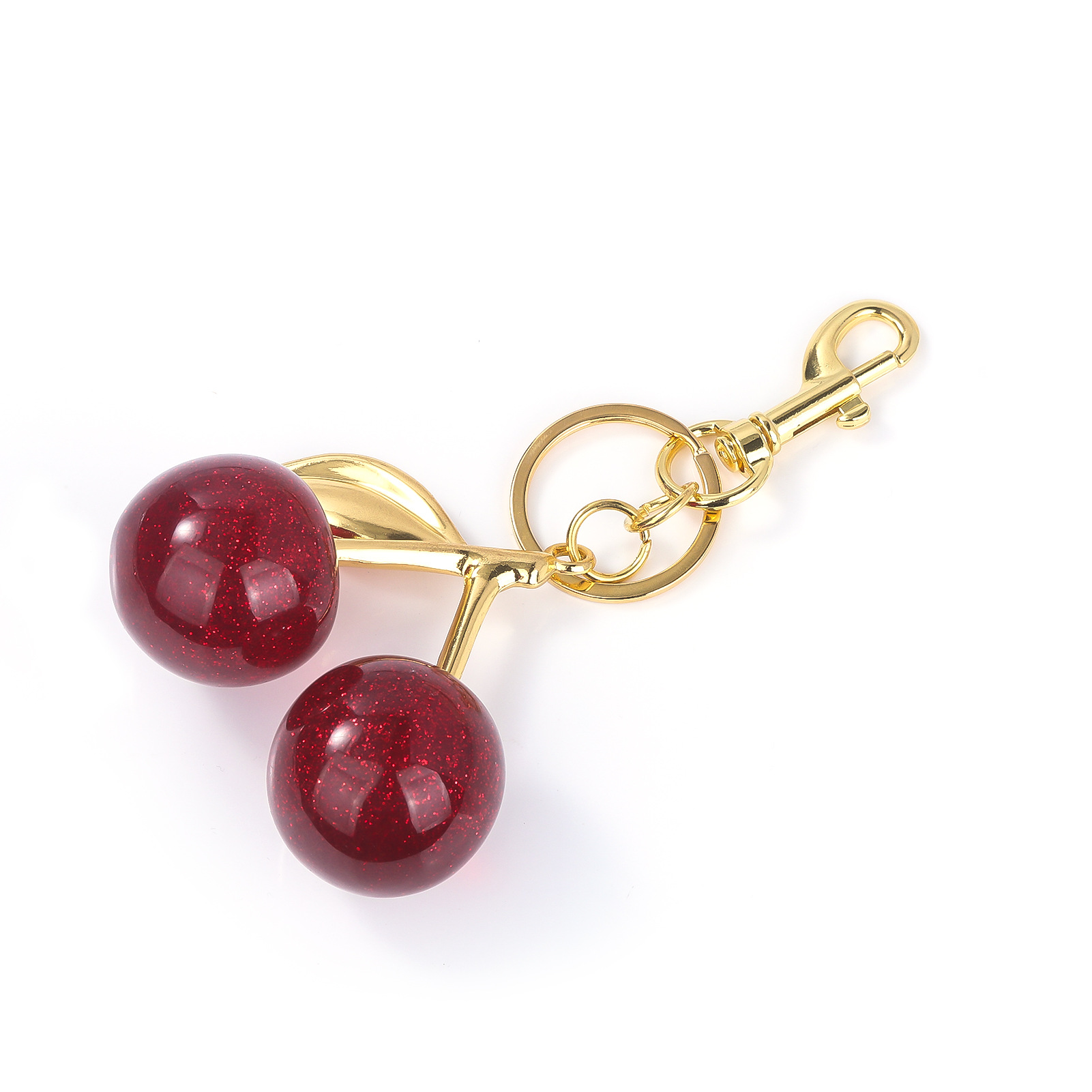 64g Weight Bag Pendant, Keychain Classification 1 Piece Quantity Holiday, Banquet, Travel Occasion Plastic, Resin Material Christmas Festival Cherry Pattern Fruit/Food, Plating Design Elegant, Hip-Hop, Simple Style Style 1 Piece Elegant Hip-Hop Simple Style Cherry Plastic Resin Fruit/Food Plating Christmas Bag Pendant Keychain 22