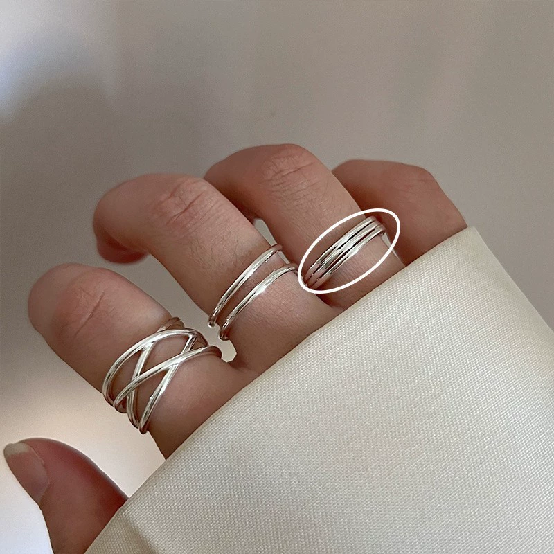 Adjustable Ring, 925 Silver Sample, Universal Fit, Light Luxury Style
