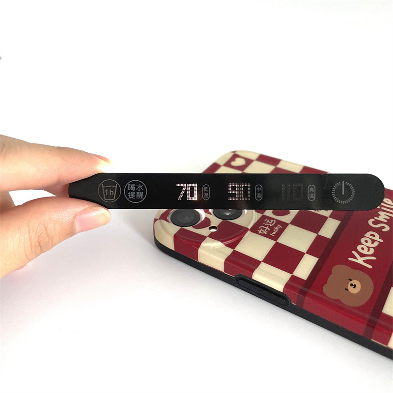 定 制丝印加工 恒温加热杯垫 半透黑温度数字透光显示面板/PC镜片