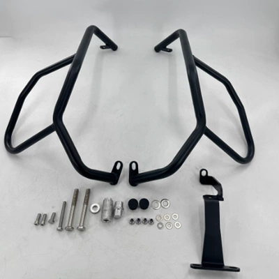 Suitable for Bmw F750Gsf850Gs Upper and Lower Bumpers, Engine Bumpers, Modified Bumper Anti-Fall (Motorcycle bumper) - a-set-of-upper-guardrail-outlet-quality-black