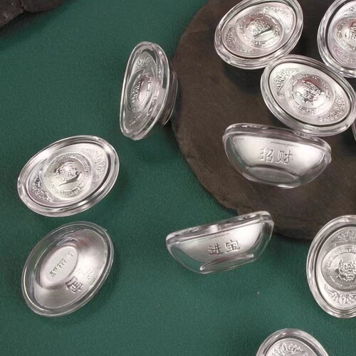 999 pure silver 1 gram yuanbao acrylic five blessings come to the door gift box for employee benefits gifts 