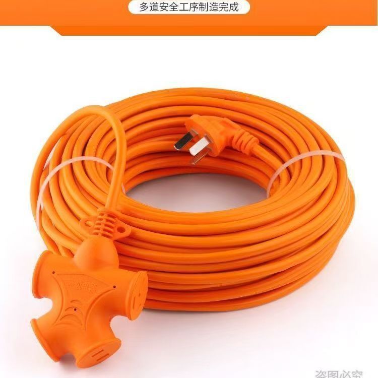 地摊跑江湖产品 一体成型10孔防爆地拖插座 黄色大字拖摔不烂插座