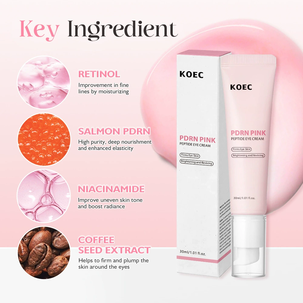 Комплект по уходу за кожей KOEC PDRN Pink Collagen Kit — тоник с пептидами, сыворотка увлажнение, крем для глаз, крем