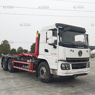 Shaanxi Automobile Xuan De Rear Dual Axle Cab Removable Garbage Truck Removable Garbage Truck Manufacturer Hook Arm
