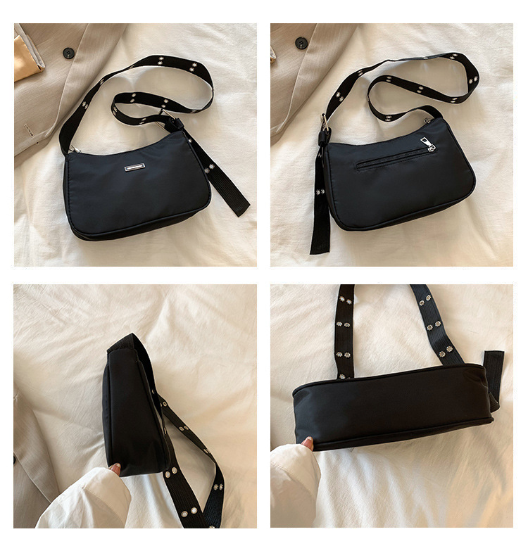 Women's Small Nylon Solid Color Fashion Square Zipper Crossbody Bag display picture 2