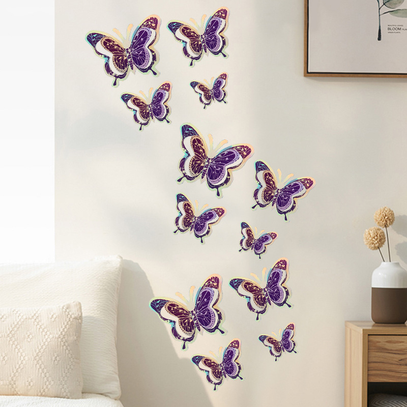 Stickers muraux 3d papillon doré décoration adhésive maison_voghion.com