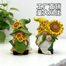 跨境新品花园小矮人庭院摆件树脂工艺品草坪装饰树脂侏儒园林摆件