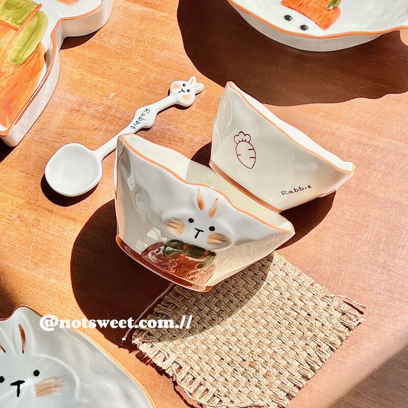 Peter Rabbit Ceramic Tableware Set Handmade Rice Bowl Soup Noodle Bowl Household Snack Plate Dish Plate Breakfast Plate Peter Rabbit Ceramic Tableware Set Handmade Rice Bowl Soup Noodle Bowl Household Snack Plate Dish Plate Breakfast Plate
