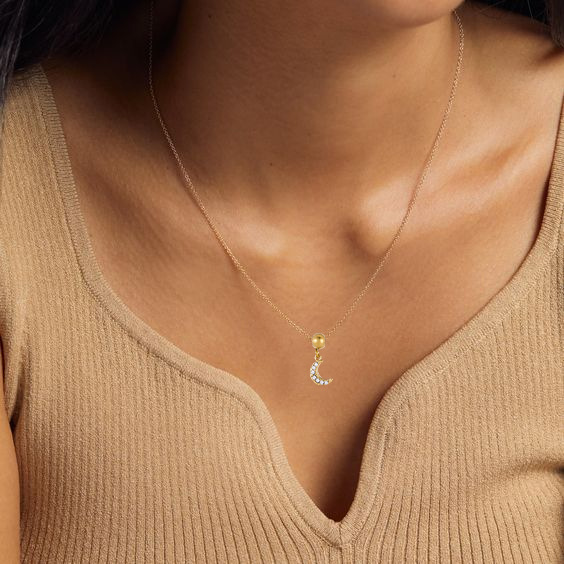 3g Weight 1 Piece 304 Stainless Steel Moon Pendant