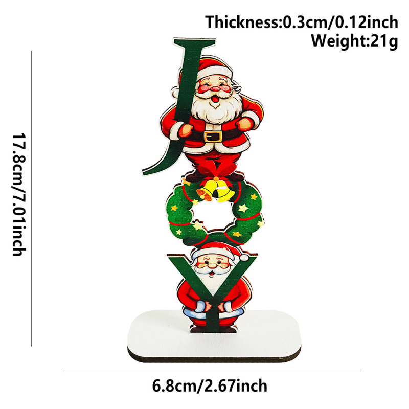 現物クリスマス祝日パーティー雰囲気装飾道具木製サンタクロースデスクトップ立ち札飾りクリスマス装飾|undefined