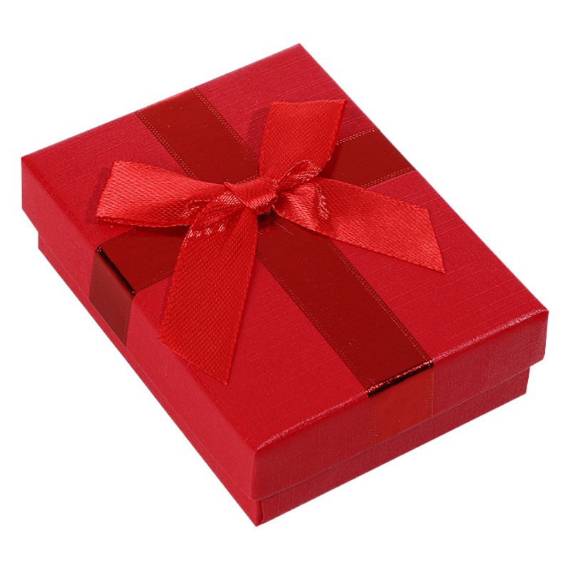 Caja de Regalo Cuadrada con Tapa para el Día de San Valentín Chino, Caja de Almacenamiento de Joyas, Caja de Regalo con Lazo, Caja de Regalo con Papel de Regalo image 1