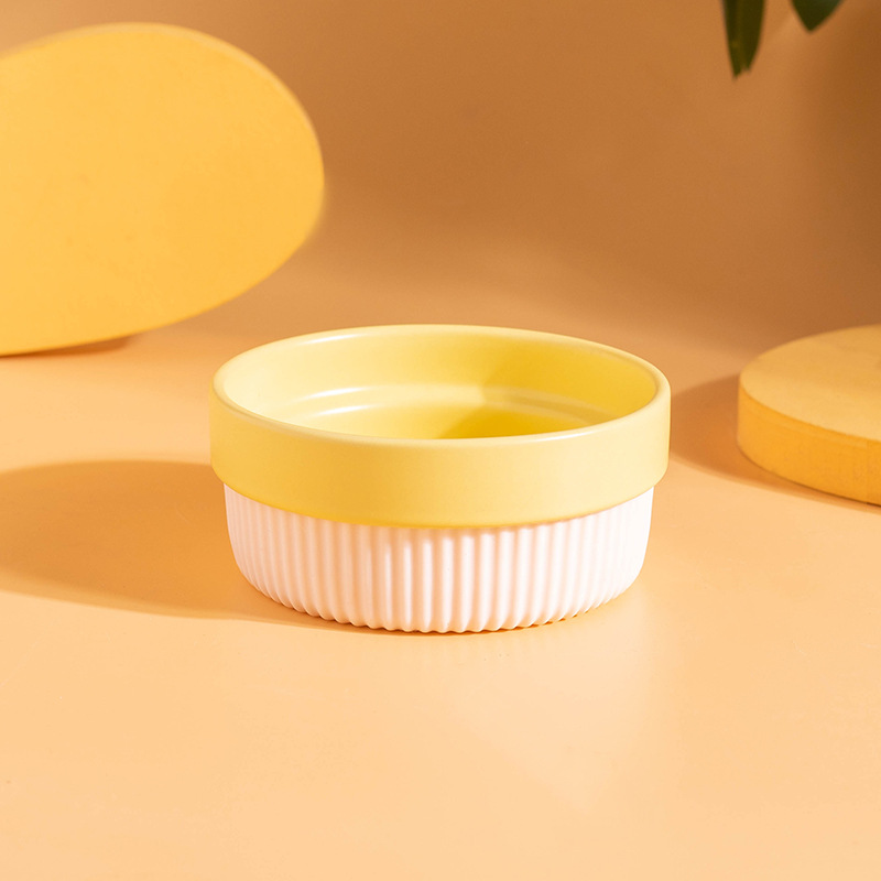 Tazón de cerámica para gatos, tazón de comida para gatos, tazón de comida para perros, tazón de arroz para gatos, tazón de agua de gran calibre, tazón antideslizante, artículos para mascotas a prueba de volcar