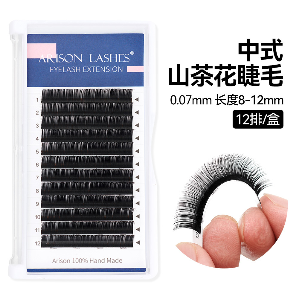 Pestañas postizas de visón de una sola capa, gruesas y planas, naturales, para venta transfronteriza