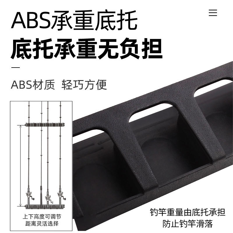 Estante de la barra de pesca de pared Luya Rod estante de exhibición de la tienda de artes de pesca estante de exhibición montado en la Pared Soporte de la barra de pesca vertical