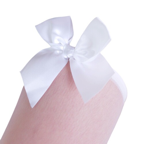 Lingerie silk stockings with butterfly knots, white, sexy, ultra-thin JK schoolgirl long socks, ladies' lingerie thigh socks for wholesale and dropshipping