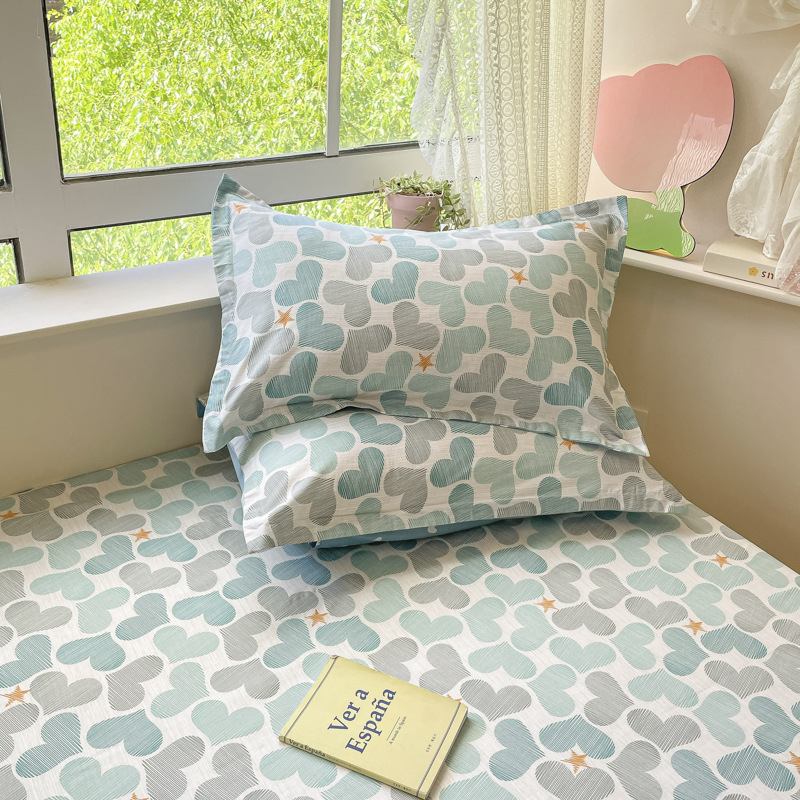 Funda de almohada fresca pequeña de algodón puro Un par de fundas de almohada para el hogar individuales 48x74cm Funda interior de núcleo de almohada de algodón Student 4
