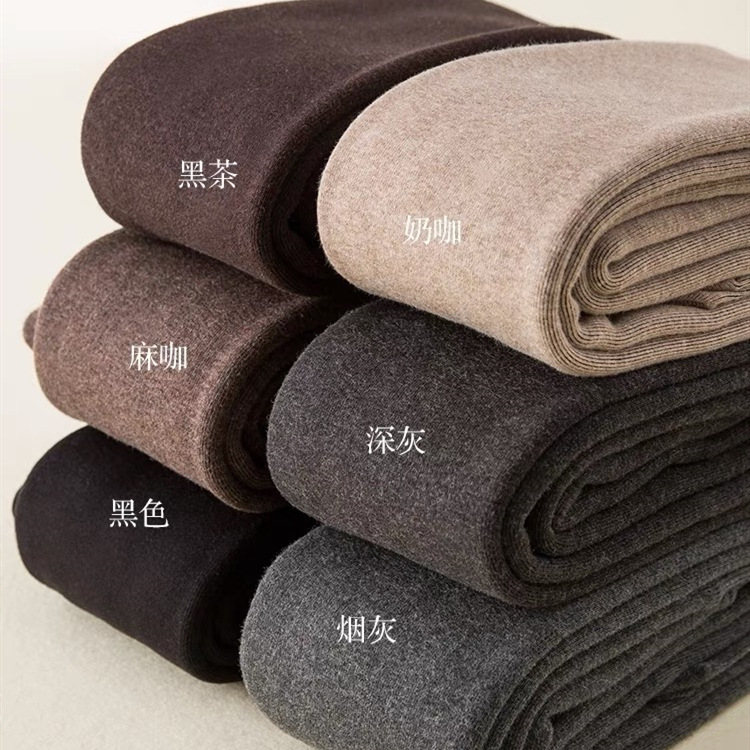 400g plus size lamb cashmere padded fleece-lined warm leggings socks women plus fertilizer increased cotton light plate foot pantyhose