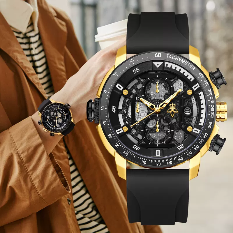 Yalalusi Sports Swiss watch, fashionable mechanical mechanical watch, fully automatic, European style