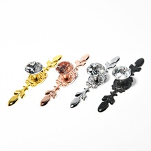 厂家供应跨境玻璃钻石形合页家具拉手抽屉橱柜门把手美式现代拉手