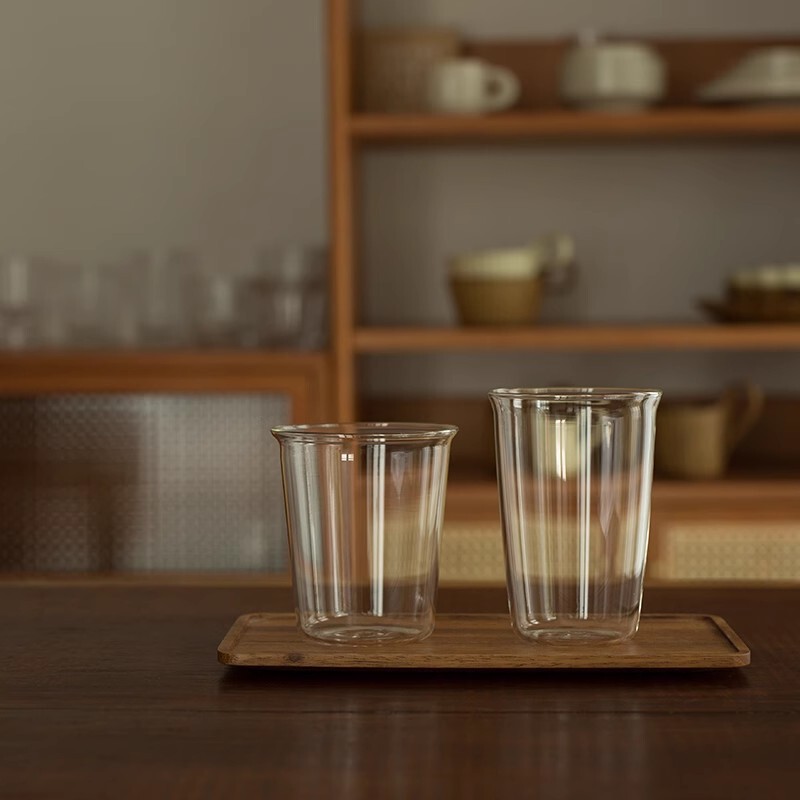 ins High-value Homemade Coffee Shop with Transparent High Borosilicate Glass Coffee Cold Drink Cup Simple Water Cup
