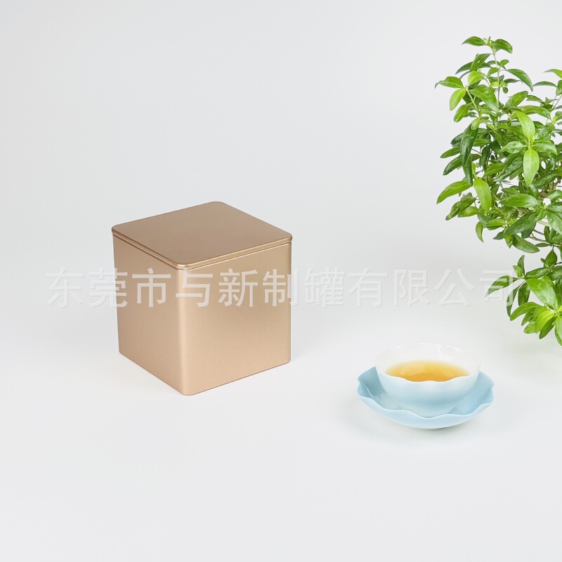 85mm纯色茶叶罐通用马口铁铁罐密封空盒长方形茶叶铁盒包装现货|undefined