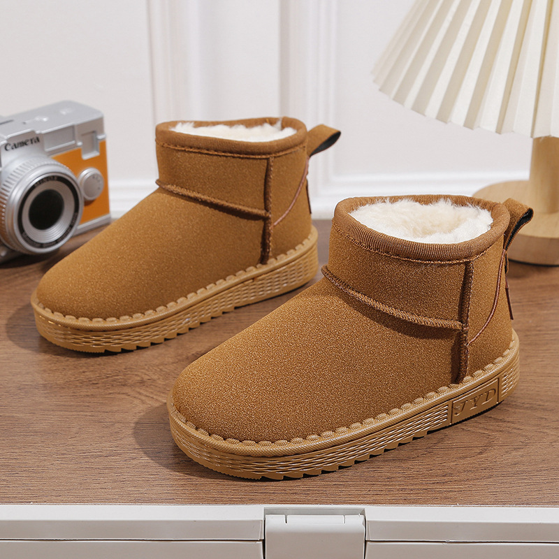 Botas de neve infantis para mulheres no outono e inverno de 2023, novo calor espesso e pelúcia para meninos de oito ou nove anos,_voghion.com