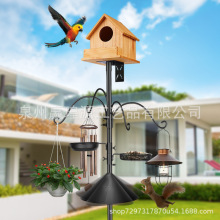 跨境电商亚马逊源头工厂现货批发工艺品金属铁艺户外鸟屋喂鸟器支