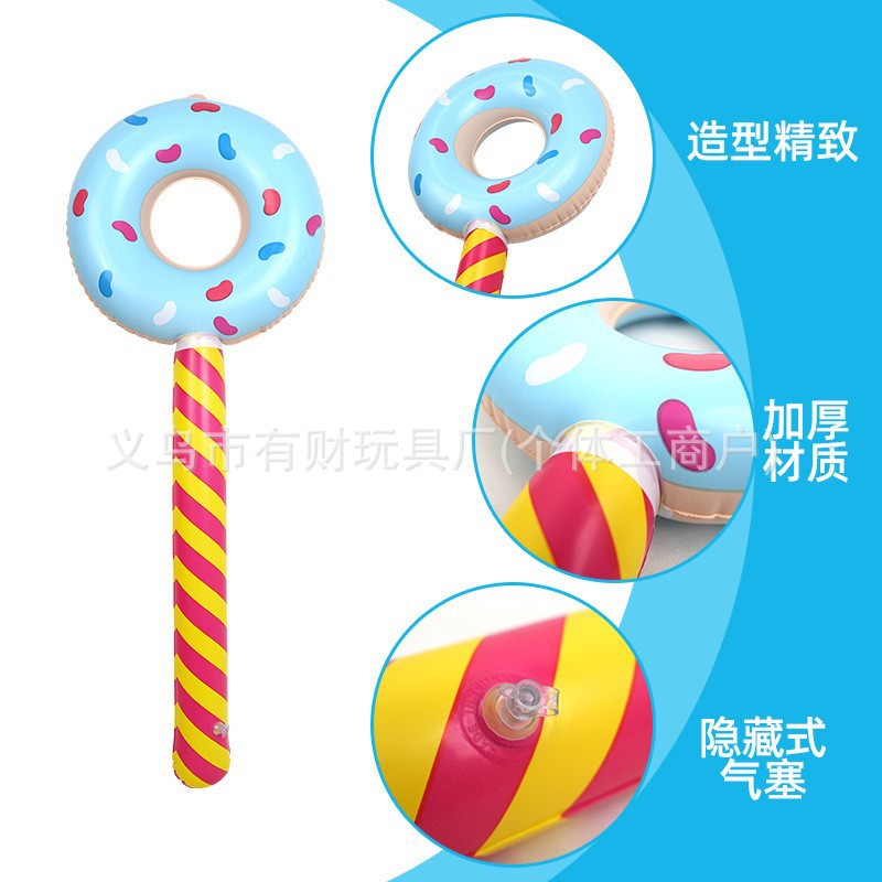 Inflatable handheld donut PVC, Amazon, (Cross-border trading)